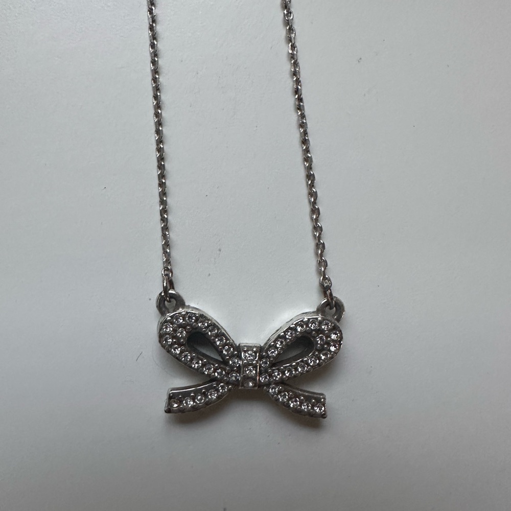 Brighton Silver Bow Necklace